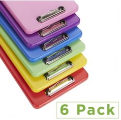 6 Pack Clipboard Storage, Assorted Colors