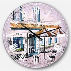 Watercolor Painting Oversized Round Metal Wall Clock