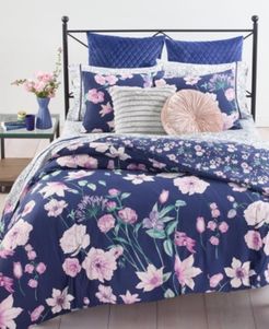 Whim by Martha Stewart Collection Midnight Floral 3-Pc. King Comforter Set, Created for Macy's Bedding
