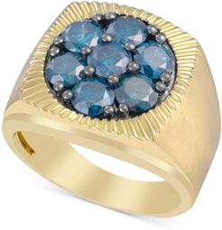 Blue Diamond Cluster Ring (2-3/4 ct. t.w.) in 10k Gold
