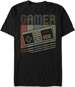 Nes Rainbow Retro Controller Short Sleeve T-Shirt