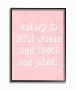 Celery- 95% Water 0% Pizza Framed Giclee Art, 16" x 20"