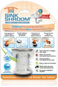 Chrome Edition Revolutionary Bathroom Sink Drain Protector Hair Catcher, Strainer, Snare