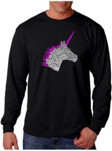 Word Art Long Sleeve T-Shirt - Unicorn