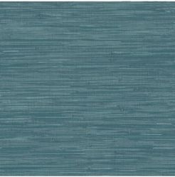 216" x 20.5" Navy Grassweave Peel Stick Wallpaper