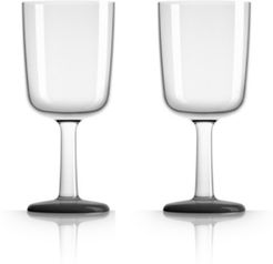 by Palm Tritan Forever-Unbreakable Wine Glass with Black non-slip base, Set of 2