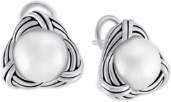 Freshwater Pearl (12mm) Stud Earrings in Sterling Silver