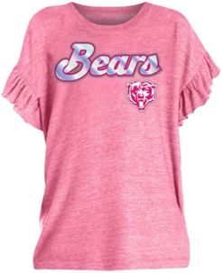 Big Girls Chicago Bears Ruffle Foil T-Shirt