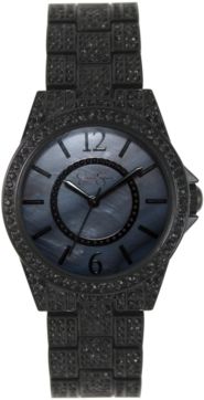 Crystal Encrusted Black Plated Bracelet Watch 36mm