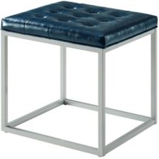 Newton Cube Ottoman with Metal Frame