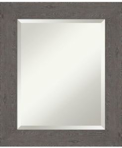 Rustic Plank Framed Bathroom Vanity Wall Mirror, 21.38" x 25.38"