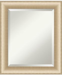 Elegant Brushed Honey Framed Bathroom Vanity Wall Mirror, 20.75" x 24.75"