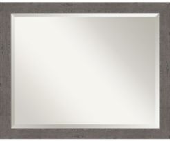 Rustic Plank Framed Bathroom Vanity Wall Mirror, 31.25" x 25.25"