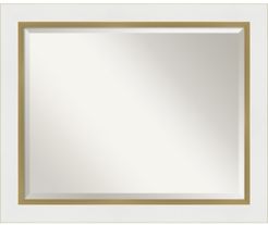 Eva Gold-tone Framed Bathroom Vanity Wall Mirror, 33.25" x 27.25"