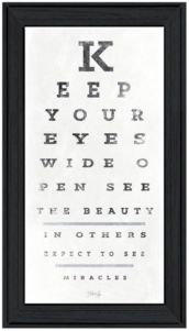 Eye Chart Ii by Marla Rae, Ready to hang Framed Print, Black Frame, 15" x 27"