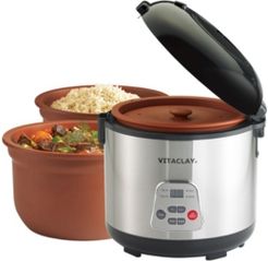 2 in 1 Clay Rice and Slow Cooker, 4.2 Qt