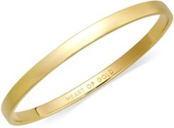 Bracelet, 12k Gold-Plated Heart of Gold Idiom Bangle Bracelet