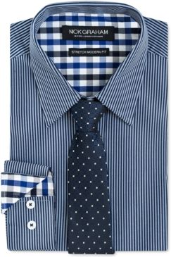 Modern-Fit Dress Shirt & Tie