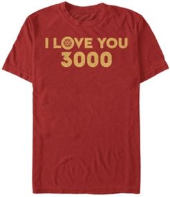 Avengers Endgame Simple I Love You 3000 Iron Man, Short Sleeve T-shirt