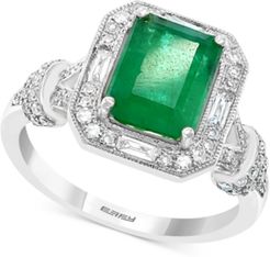 Effy Emerald (2 ct. t.w.) & Diamond (3/8 ct. t.w.) Ring in 14k Gold (Also Available in 14k White Gold)