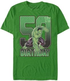 Fifth Sun Men's Marvel Hulk Smash 50th Birthday Short Sleeve T-Shirt