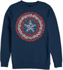 Captain America Mini Captains Shield Logo, Crewneck Fleece