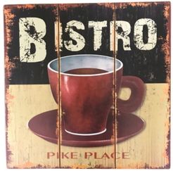 Sign with Bistro and A Coffee Cup