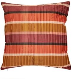 Edie@Home Jazzy Stripes Satin Decorative Pillow, 19" x 19"