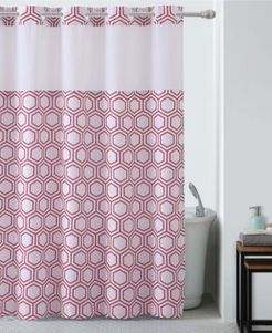 Metro Hex Shower Curtain with Peva Liner Bedding