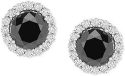 Diamond Halo Stud Earrings (1-1/2 ct. t.w.) in 14k White Gold, Created for Macy's