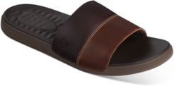 PlushWave Slide Leather Sandals Men's Shoes