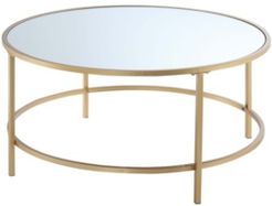 Gold Coast Faux Mirrored Round Coffee Table