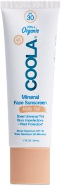 Mineral Face Organic Matte Tinted Sunscreen Lotion Spf 30