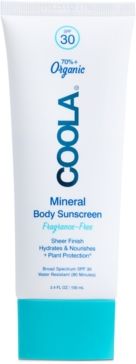 Mineral Body Organic Sunscreen Lotion Spf 30 - Fragrance Free, 3.4-oz.