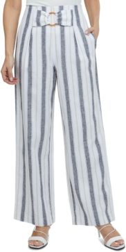 Striped Wide-Leg Pants