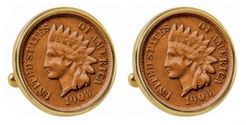 Indian Penny Bezel Coin Cuff Links