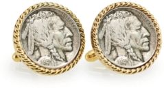 1913 First-Year-Of-Issue Buffalo Nickel Rope Bezel Coin Cuff Links