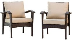 Bradley Outdoor Armchair with Cushions, Set of 2