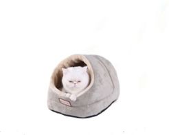 Faux Suede Cat Bed and Cave