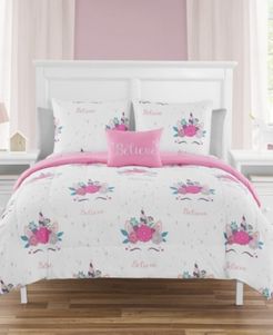 Unicorn Party Twin 5 Piece Comforter Set Bedding