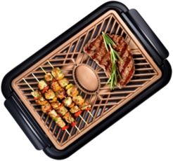 Nonstick Ti-Ceramic Electric Smoke-less Indoor Grill with Smoke Extraction Fan