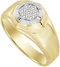 Diamond (1/4 c t. t.w.) Ring in 10K Yellow and White Gol