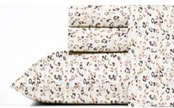 Leopard Cotton Percale Twin Sheet Set Bedding