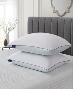 Cooling Summer/Winter Goose Feather King Pillow Set, 2 Pack