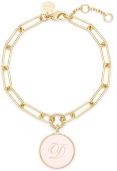 Callie Enamel Initial Gold-Plated Bracelet