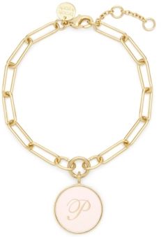 Callie Enamel Initial Gold-Plated Bracelet