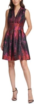 Jacquard Fit & Flare Dress