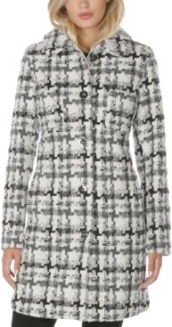 Single-Breasted Tweed Walker Coat