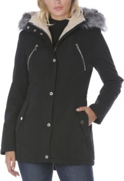 Faux-Fur Trim Hooded Anorak