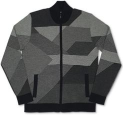 Geometric Pattern Full-Zip Cardigan, Created for Macy's